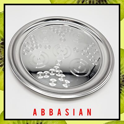 سینی گرد ساده استیل ضخیم